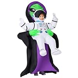 GOOSH Inflatable Alien Costume Kids, Boys Girls Funny Blow up Halloween Costume for Halloween Fancy Dress Party Cosplay (48 INCH)