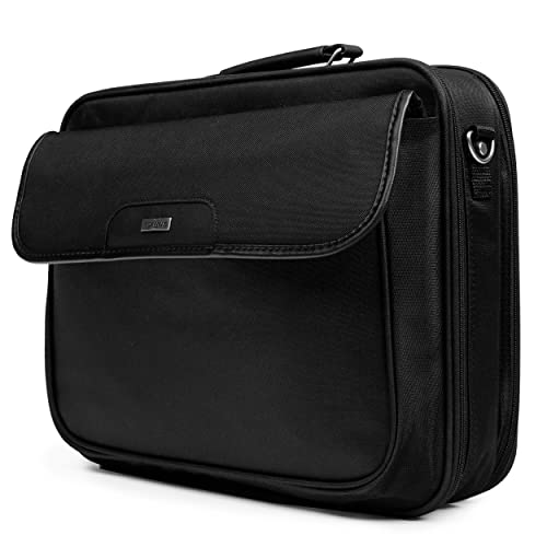 Targus Sacoche Notepac Plus Clamshell - Sacoche pour ordinateur portable 15,6" - Mallette de transport pour PC & MacBook jusqu'à 15,6 pouces - Noir, CNP1 Cover