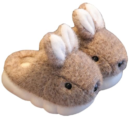 Image of Cute Women's Rabbit Slippers - Warm & Plush, Cartoon Design, Perfect for Winter & Indoor /Outdoor Use