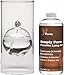 Firefly Modern Transcend Clear Glass Oil Lamp Gift Set is a Unique Gift for Women - The Bliss Oil Candle Appears to Float in The Hurricane Candle Holder - Includes 16 oz. Smokeless Lamp Oil and a F