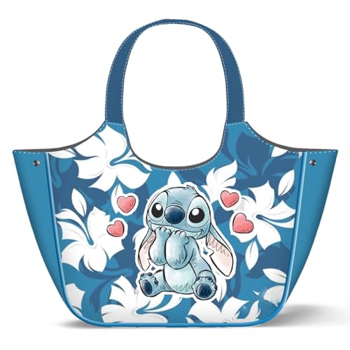 Bolsa de playa Disney de Stitch azul y grande para llevar todas tus cosas este verano