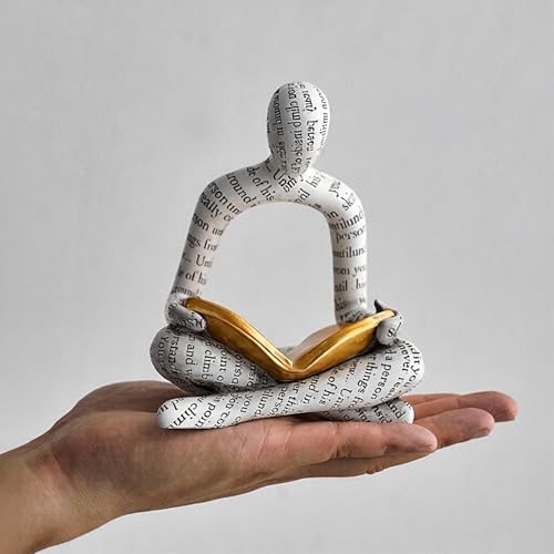 Estatua lectora abstracta decorativa para estante 14 cm miniatura 6