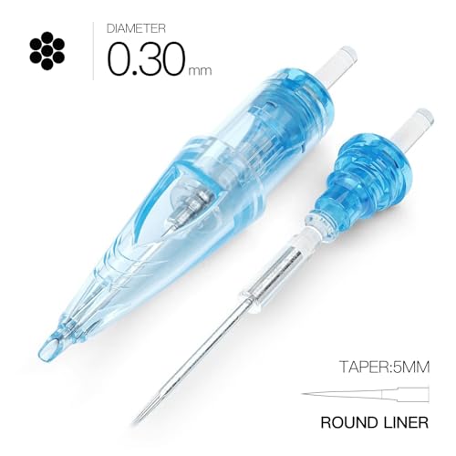 Image of WJX Tattoo Cartridges 20Pcs Disposable Needles Round Liner 1007RL