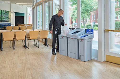 Image of Rubbermaid Commercial Products SLIM JIM Recycling Station 1-Stream Landfill Bin /Can /Kit /Station, 33 GAL, for Kitchens /Classrooms /Offices /Back of House /Higher Education /Commercial Facilities
