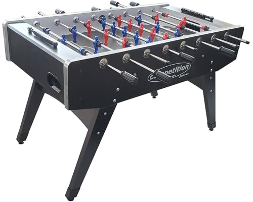 TopTable Competition Pro *** Formica/Metal Line Black w/Molded Player Kicker - Profi Fußballtisch mit geformten Puppen