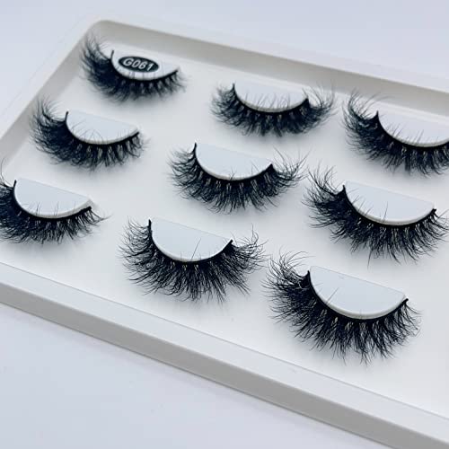 Hbzgtlad New 6 Pairs 18-25Mm 3D Mink Lashes Bulk Fluffy Natural False Eyelashes Thick Dramatic Mink Eyelashes Wholesale Maquiagem (6Pairs-061) #TOP2