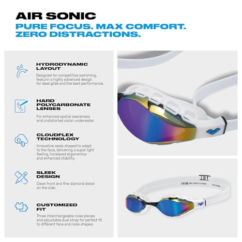 Image of ARENA Unisex Adult Air Sonic Professional Swim Racing Goggles Competitive Swimmers