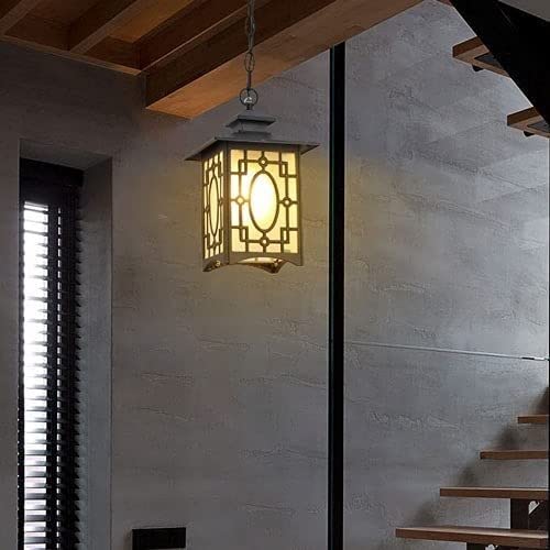 Lanterne en verre rétro E27 pour pavillon et suspension jardin
