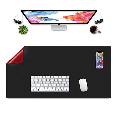 Tapis de souris grand format cuir LL-COEUR pour optimiser l'espace bureau télétravail