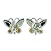 Dainty Amber Earrings - 925 Baltic Multicolored Amber Earrings for Women Butterfly - Sterling Silver Jewelry Collection