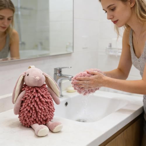 Séchage rapide garanti avec cet essuie-mains lapin portable et absorbant