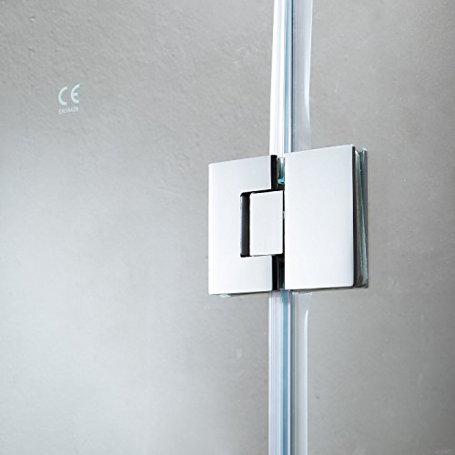 HOMCOM Parete Box Sopravasca in Vetro Temperato 86...