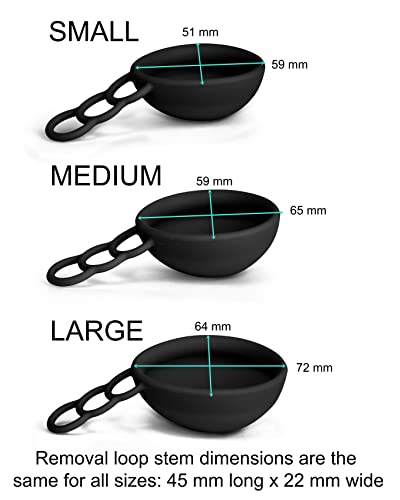 Moonthlies Reusable Menstrual Disc | Period Disc With Removal Loop Stem | Alternative To Menstrual Cups For Light Or Heavy Flows (Combo Set, 1 Small & 1 Medium, Black) #TOP6