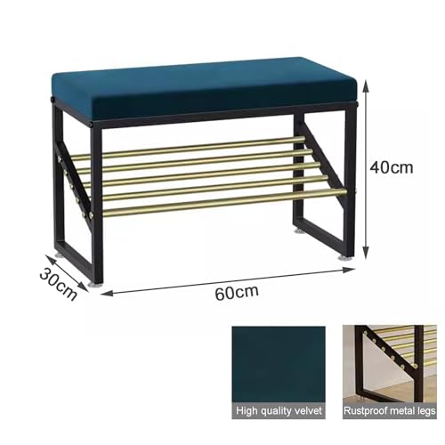 Banc à chaussures entrée métal design industriel minimaliste - 2