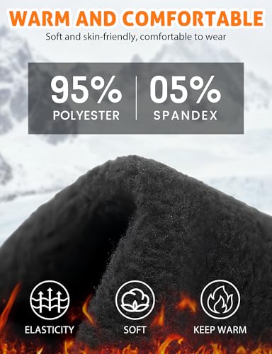 AURUZA Winter Gloves for Men Cold Weather, Windproof Cycling Gloves for Men Gloves with Touch Screen Fingers, Waterproof Thermal Gloves for Cycling Running Driving