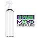 MoYo Natural Labs 8 oz Spray Bottles, Trigger Sprayer Empty Travel Containers, BPA Free PET Plastic for Essential Oils and Liquids/Cosmetics (Pack of 3, Clear)