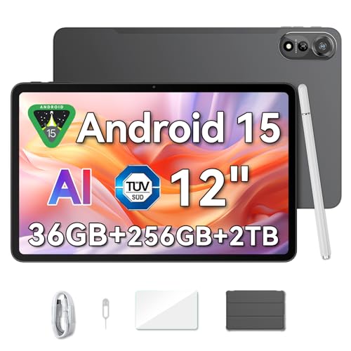 Blackview Mega 2 Android 15 Tablet 12 Pulgadas FHD+ 2K, 36GB RAM + 256GB ROM/2TB TF, Dual 4G LTE &...
