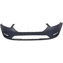 Front Bumper Cover Compatible with Taurus 2013-2019 without Park Assist Sensor Cut-out Primed Black Replacement DG1Z17D957AAPTM FO1000666