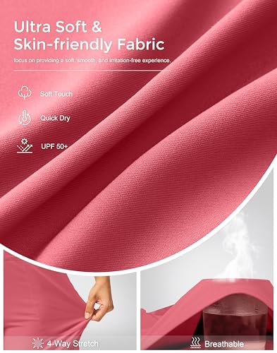 Image of G Gradual Women's Athletic Shorts 6 inch High Waisted Stretchy Bermuda Shorts for Women Quick Dry Summer Casual Shorts