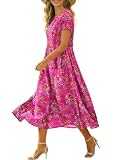 BOHOWE Women's Summer Casual Loose Dresses Boho Floral Maxi Dress for Women Beach Vacation with Pockets XL HD1 FL0BF