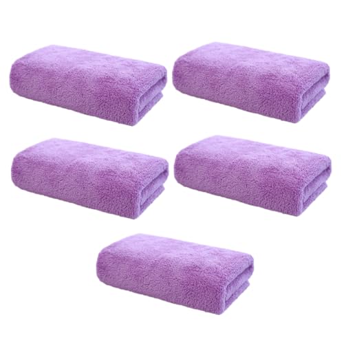 minkissy 5 Peças Toalhas De Maquiagem Pano De Maquiagem De Microfibra Toalhas De Cabelo De Microfibr