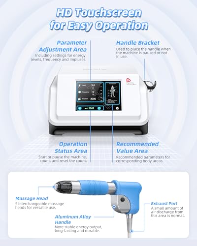 Máquina de terapia con ondas de choque extracorpóreas ESWT PSP20 y pistola de masaje PerVita para alivio del dolor muscular miniatura 3