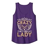 Retro Country Music Art Hide Your Crazy And Act Like A Lady Tank Top