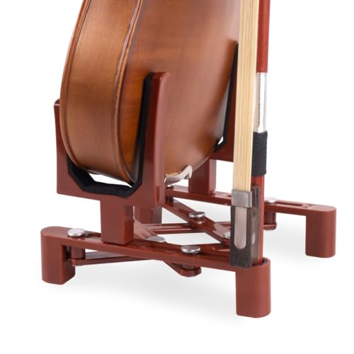 image for WESOLO Violin Stand Musical Instrument Stand with Bow Holder for Violi