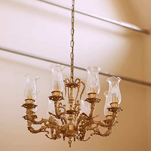 Image of Canomo Swag Light Kit with 12 Feet Chandelier Chain and 15 Feet Light Cord, Instructions Included for Chandelier, Pendant Light and Ceiling Fan Light, Antique Brass