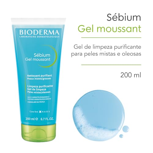 Sébium Gel Moussant - Gel de Limpeza Purificante Antioleosidade, Bioderma, 200 Ml