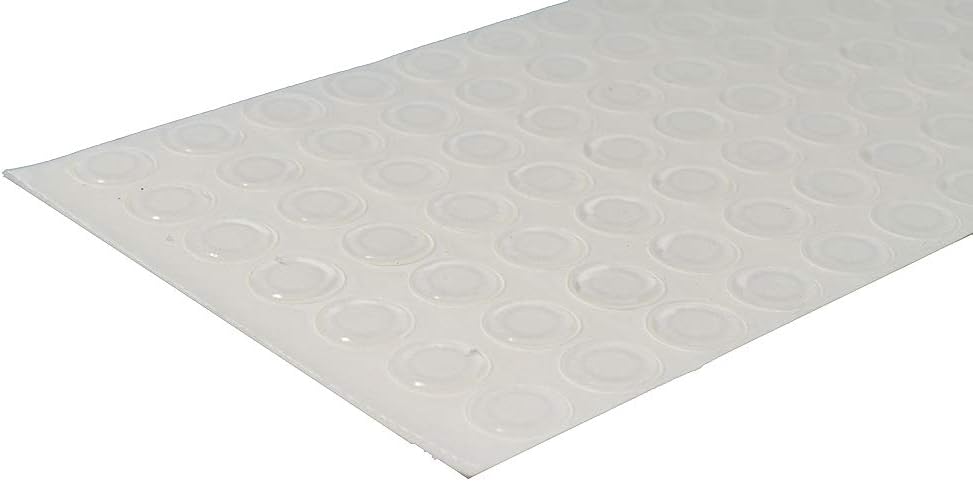 Round Self-Adhesive Rubber Bumper Feet, Stops, and Spacers .750" inches (19.1 mm) x .075" inches (1.9 mm) - 5,040 pcs/Box - BS39 Clear