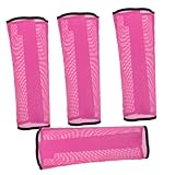 UPKOCH 4 Piezas Protectora de la Pierna del Caballo Botas de Pata de Caballo Mallas de Malla Leggings Rosa