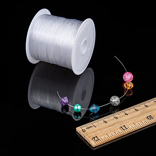 142.67 Yards/Roll 0.2Mm Clear Nylon Invisible Beading Thread Transparent Fishing Line Wire Crystal Jewelry String Cord For Diy Bracelet Necklace Making Crafts #TOP5