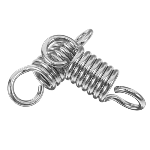 Abaodam 2pièces Sangles De Suspension Métallique Ressorts De Rechange pour Chaise Suspendue Balançoire De Porche Hamac avec Ressorts Robustes pour Usage Extérieur