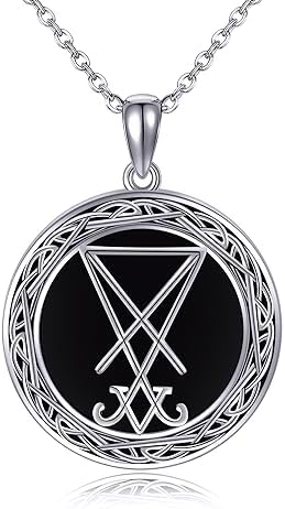 CUPENDA Viking Compass/Tetragrammaton Pentagram/Mjolnir Hammer Necklace Sterling Silver Vegvisir Runes/Thor Hammer Pentacle Necklace Pagan Norse Jewelry Gifts for Women Men