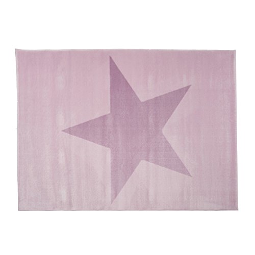 Aratextil Stele Kinderteppich, Acryl, Pink, 120 x 160 cm
