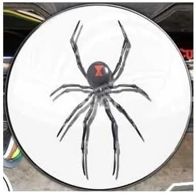 Tow Hitch Receiver Insert Cover Plug 2" X 2" Truck & SUV Widow Spider ON White Model-PYT-8888-3677