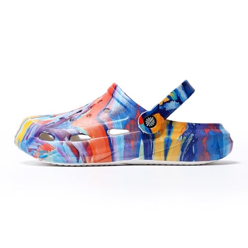 Image of Kids Boys Girls Classic Camo Garden Clogs & Mules | Lightweight Summer Shoes - Quick-Dry Non-Slip Beach Clogs