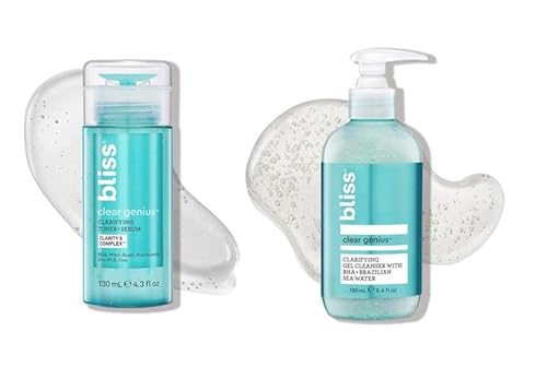 Bliss Daily Acne Routine Kit, 2pc Set- Clear Genius Toner