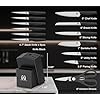 Knife Set, 14 Pcs Kitchen Knife Set with Block, Ultra Sharp Stainless Steel Chef Knife Block Set, Black Knives Set for Kitchen, Anti-slip Ergonomic Handle, Kitchen Essentials, Gifts for Men and Women