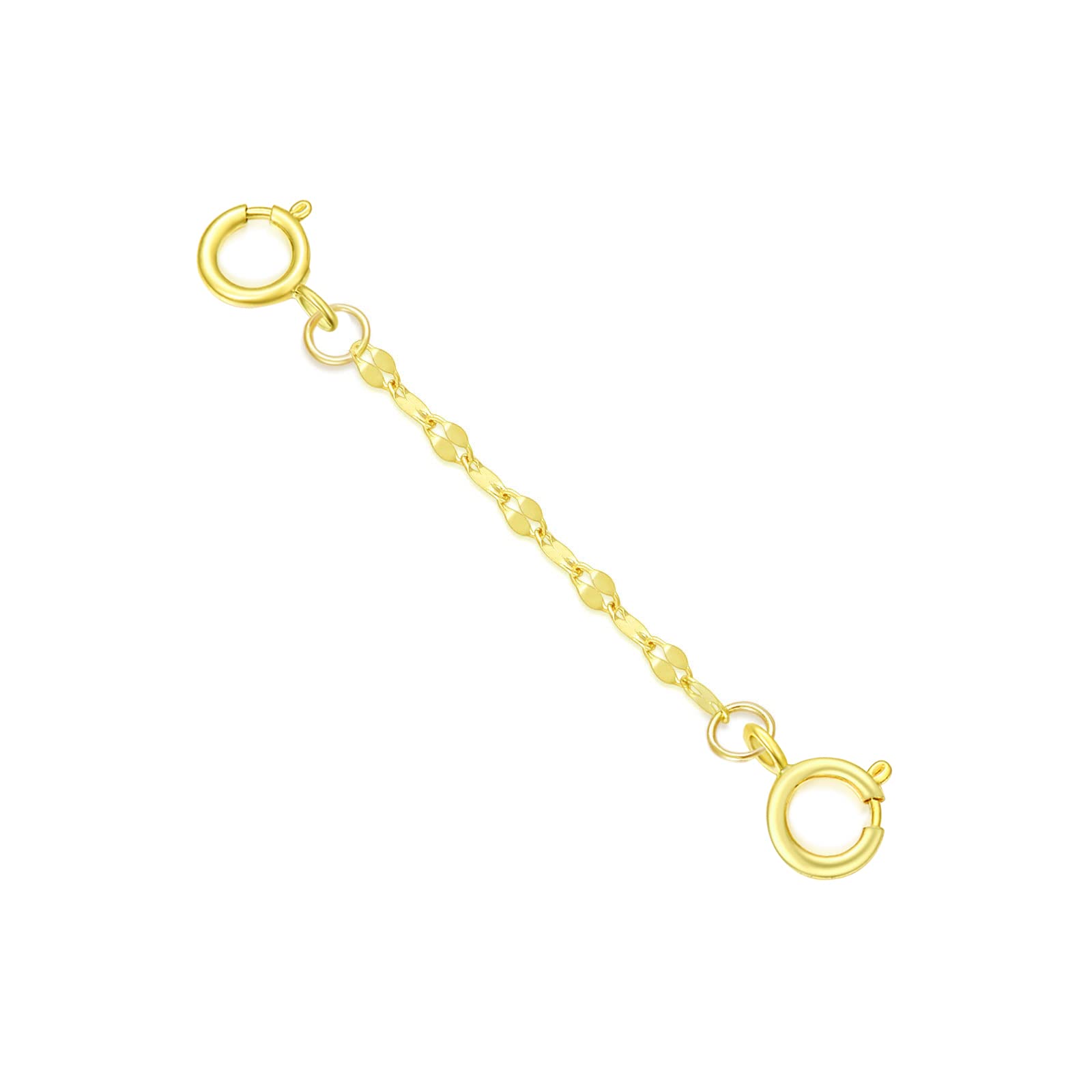 10k 14k Real Gold 1"/1.5"/2"/2.5"/3"/4"/5" Necklace Extender, Necklace Bracelet Extender Chain, Durable Gold Extender Chain, Adjustable Extension Chain for Necklace Bracelet Anklet