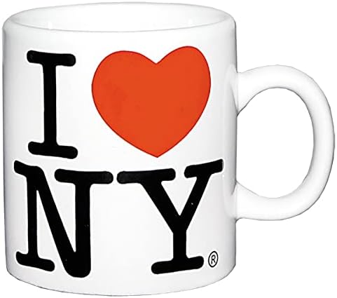 Torkia - Oficial I Love/Heart NY - Mini tazas Cermaic - 4 oz (blanco)