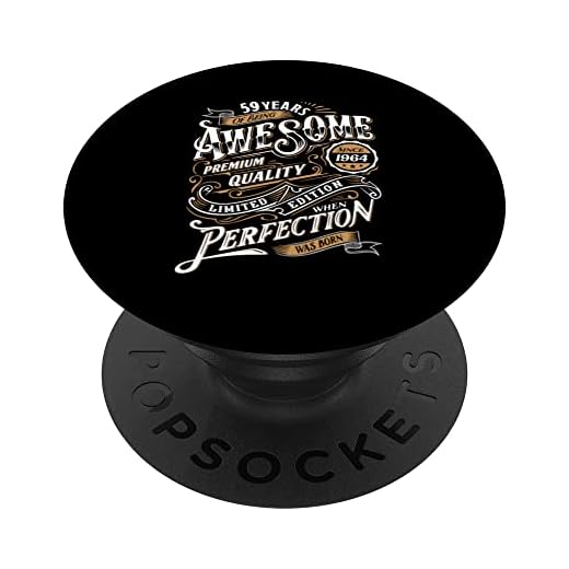 Texto En Inglés 59 Years Awesome Since 1964 59 Cumpleaños PopSockets PopGrip Intercambiable