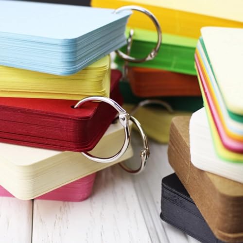 Image of OWLKELA 135 Pcs Binder Rings 1 Inch, Loose Leaf Binder Ring, Metal Book Rings, Flash Card Rings, Index Card Rings, Clip Rings, Nickel Plated Steel Binder Rings, Key Rings