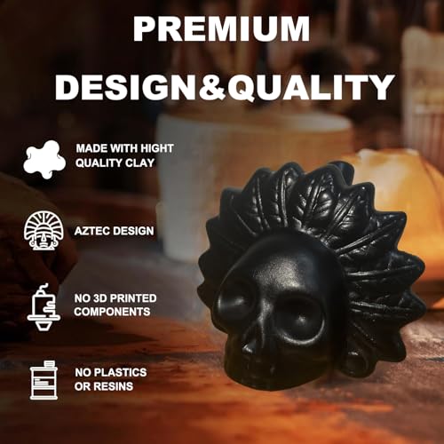 Aztec Death Whistle - Real Screaming, Up To 125+ Decibels Loud, Authentic Human Sounding Screams - Black