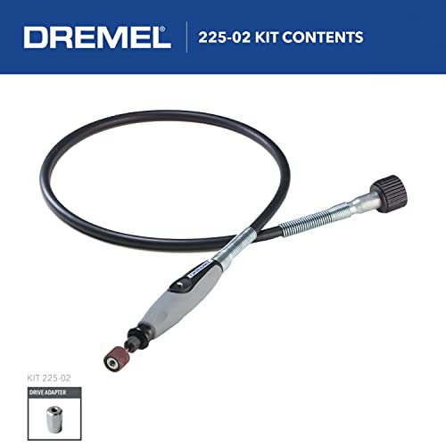 Dremel Flex Shaft Rotary Tool Attachment With Comfort Grip And 36” Long Cable - Engraver, Polisher, And Mini Sander- Ideal For Detail Metal Engraving, Wood Carving, And Jewelry Polishing , 225-02 , Grey #TOP1