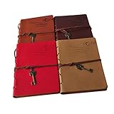MAGICLULU String Boundpu Leather Diary Notebook Vintage Design Kraft Paper for Planner Travel Diary Office Use