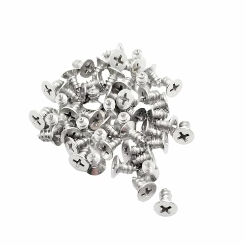 M5 Stainless Steel Screws 10mm, Self Tapping Flat Countersunk Head Wood Screw, Hardware Fasteners, Pack of 50