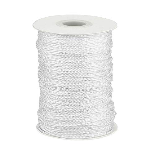 JINXM 1.8 mm Rollo Cordón Blanco para Persiana de Aluminio Trenzado de Cortina de Elevación para Persiana de Aluminio