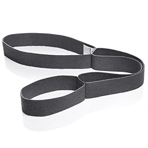 BODYMATE Stretchband met 3 lussen – totaal ca. 75 cm lang – 3,8 cm breed – van 100% natuurlijk katoen